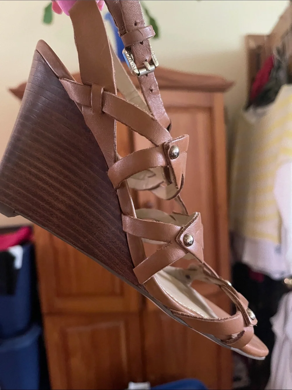 Ivanka Trump Tan Braided Strappy Sandals